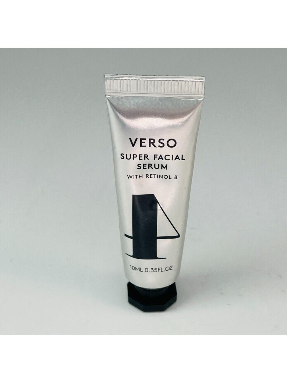 Verso N°4 Super Facial Serum Travel Retinol 8 Tighten Brighten .35 oz 10ml New